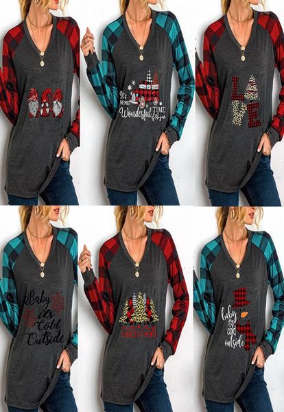 women plaid long sleeve christmas t shirts ladies letter print shirts v neck casual tees female christmas clothes 24 colo7669530, Black
women plaid long sleeve christmas t shirts ladies letter print shirts v neck casual tees female christmas clothes 24 colo7669530, Black