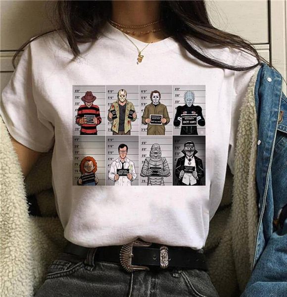 horror friends pennywise michael myers jason voorhees halloween women tshirt ouija t shirt camiseta female5038836, White
horror friends pennywise michael myers jason voorhees halloween women tshirt ouija t shirt camiseta female5038836, White