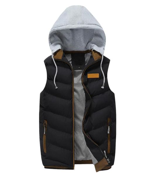 men039s autumn winter coat padded cotton vest warm hooded thick vest jacket 034172, Black;white
men039s autumn winter coat padded cotton vest warm hooded thick vest jacket 034172, Black;white