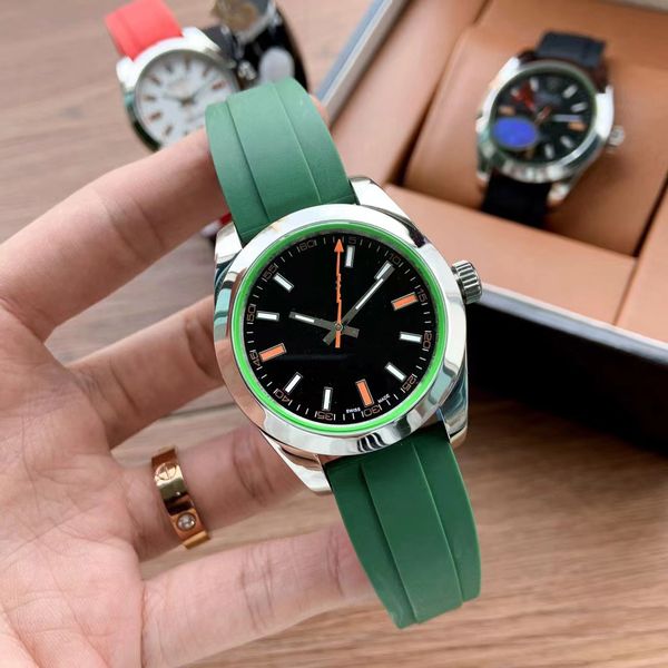 new limited edition men's automatic watch rubber strap 2813 movement 39mm men's watch 316l black dial watch, Slivery;brown
new limited edition men's automatic watch rubber strap 2813 movement 39mm men's watch 316l black dial watch, Slivery;brown