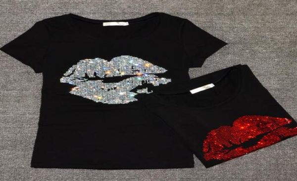 wholesummer style o neck sequins lips women t shirt short sleeve t shirt fashion 2016 xxxl6382161, White
wholesummer style o neck sequins lips women t shirt short sleeve t shirt fashion 2016 xxxl6382161, White