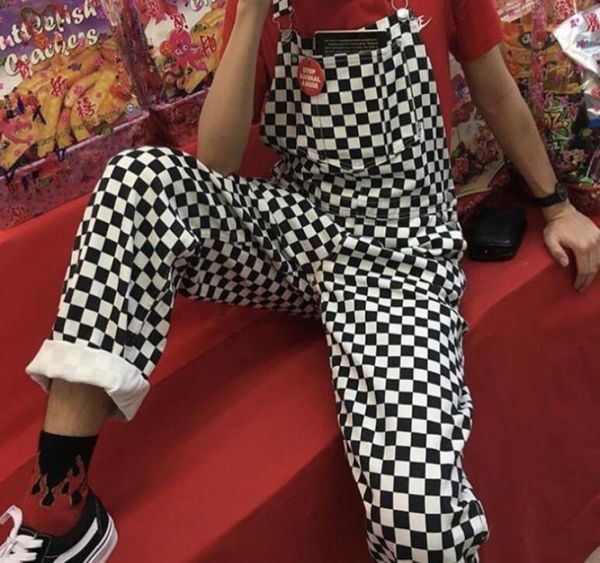 2018 black and white plaid mosaic checkerboard lattice overalls women loose bib pants new retro old school hiphop style y190701011816663, Black;white
2018 black and white plaid mosaic checkerboard lattice overalls women loose bib pants new retro old school hiphop style y190701011816663, Black;white