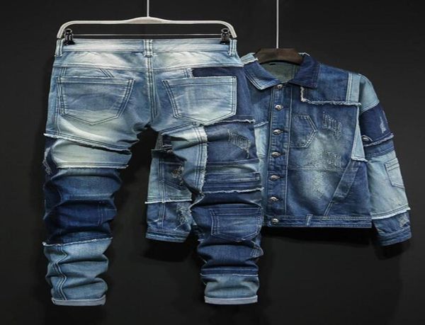 2022 tracksuits personality blue men039s sets mixed colors spliced loose denim two piece set long sleeve single breasted jacket5123197, Gray
2022 tracksuits personality blue men039s sets mixed colors spliced loose denim two piece set long sleeve single breasted jacket5123197, Gray