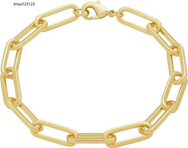 essentials 14k gold or silver plated thick chain bracelet 7.5 inches (approximately 19.1 cm), Black
essentials 14k gold or silver plated thick chain bracelet 7.5 inches (approximately 19.1 cm), Black