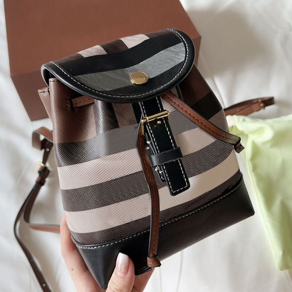 checkered mini backpack drawstring back pack snap-fastener cowhide leather inside fashion letters brown shouder bags women handbags purse
checkered mini backpack drawstring back pack snap-fastener cowhide leather inside fashion letters brown shouder bags women handbags purse