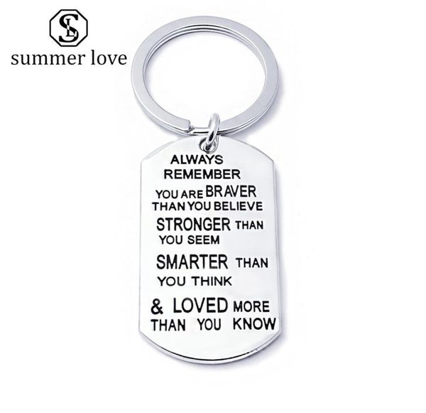 stainless steel key chain ring engraved inspirational word you are braver stronger smarter than you think pendant family friend je9247535, Slivery;golden
stainless steel key chain ring engraved inspirational word you are braver stronger smarter than you think pendant family friend je9247535, Slivery;golden