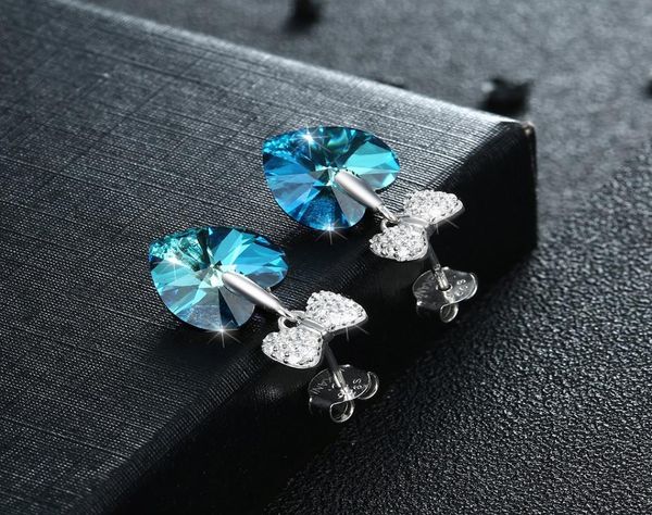 wholesale-s925 sterling silver bow heart-shaped earnail female blue crystal earrings from rovski element women stud 155061, Golden;silver
wholesale-s925 sterling silver bow heart-shaped earnail female blue crystal earrings from rovski element women stud 155061, Golden;silver