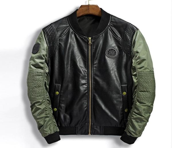 wholemens leather bomber jacket fashion patchwork casual flying bomber spring pilot faux pu leather jacket motorcycle coat ma8517415, Black
wholemens leather bomber jacket fashion patchwork casual flying bomber spring pilot faux pu leather jacket motorcycle coat ma8517415, Black