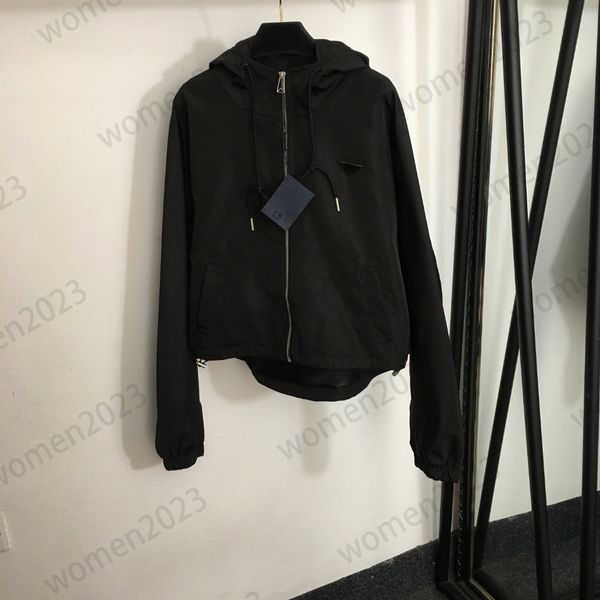 black color designer fashion womens jackets brand a-line doll long-sleeved hooded trench coat high end zip jacket 2023 autumn women hardshel, Black;brown
black color designer fashion womens jackets brand a-line doll long-sleeved hooded trench coat high end zip jacket 2023 autumn women hardshel, Black;brown