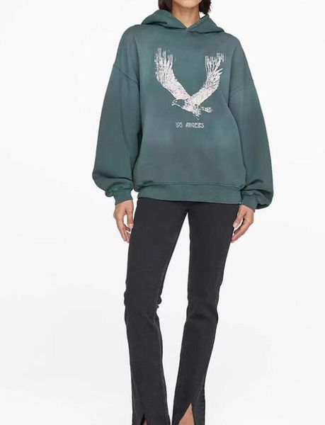23sss new women designer washed hoodies loose green spray fried eagle print fleece worn hooded sweater pullover sweatshirts, Black
23sss new women designer washed hoodies loose green spray fried eagle print fleece worn hooded sweater pullover sweatshirts, Black
