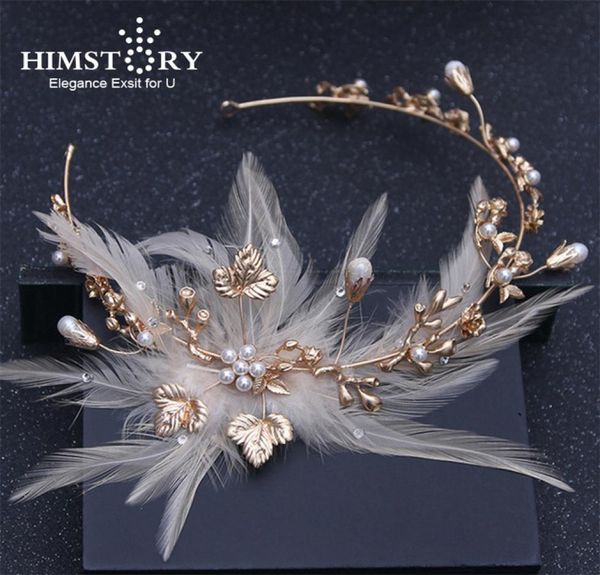 himstory baroque vintage gold feather crystal pearl headband rhinestone leaf flower hairband wedding hair jewelry accessories9647953, White;golden
himstory baroque vintage gold feather crystal pearl headband rhinestone leaf flower hairband wedding hair jewelry accessories9647953, White;golden