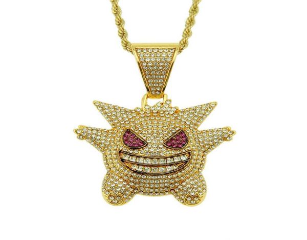 new full rhinestone gengar pendant necklaces creative hip hop bling bling ice out chain jewelry for men gift 2223218, Silver
new full rhinestone gengar pendant necklaces creative hip hop bling bling ice out chain jewelry for men gift 2223218, Silver