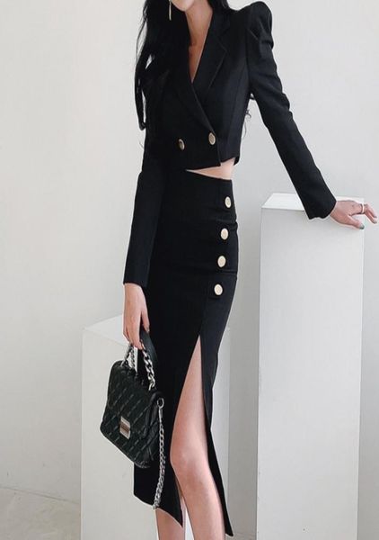 chaqueta corta tipo con corte cintura y falda cadera traje ajustado estilo coreano dos piezas novedad de 20218474640, White;black
chaqueta corta tipo con corte cintura y falda cadera traje ajustado estilo coreano dos piezas novedad de 20218474640, White;black