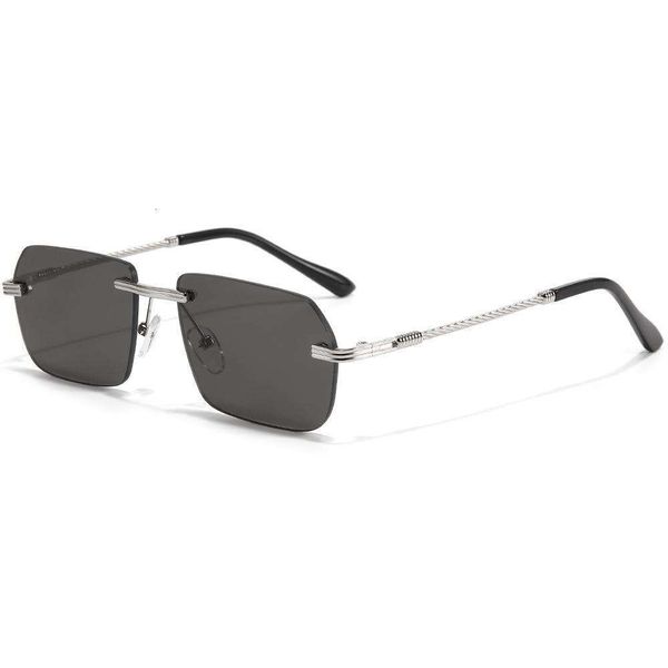 metal frameless sunglasses small framed men women square fashion polygon, White;black
metal frameless sunglasses small framed men women square fashion polygon, White;black