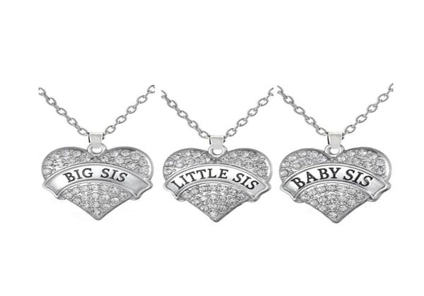 set of 3 big sis little sis baby sis crystal heart pendant necklace nature for three sisters handmade jewelry8855380, Silver
set of 3 big sis little sis baby sis crystal heart pendant necklace nature for three sisters handmade jewelry8855380, Silver