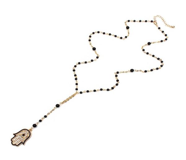 lucky eye black beads necklace turkish gold link chain hamsa hand necklace evil eye charm necklace sweater chain6124952, Silver
lucky eye black beads necklace turkish gold link chain hamsa hand necklace evil eye charm necklace sweater chain6124952, Silver
