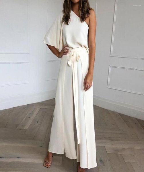 women039s two piece pants 2pcsset women outfit off shoulder flared sleeves skew neck blouse wide leg loose fit pure color6015493, White
women039s two piece pants 2pcsset women outfit off shoulder flared sleeves skew neck blouse wide leg loose fit pure color6015493, White