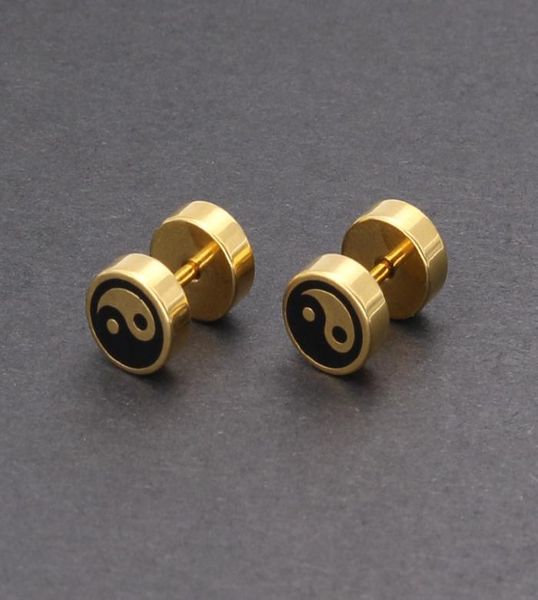 goldsilver barbell titanium steel yinyang tai chi men stud earrings punk ear stud male jewelry earings for friend7457882, Golden;silver
goldsilver barbell titanium steel yinyang tai chi men stud earrings punk ear stud male jewelry earings for friend7457882, Golden;silver
