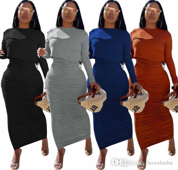 womens pullover skirt set fashion solid color pleated long sleeve round neck 2piece dress suit in autumn and winter5822372, White
womens pullover skirt set fashion solid color pleated long sleeve round neck 2piece dress suit in autumn and winter5822372, White
