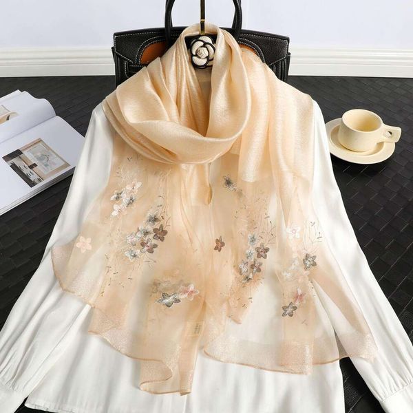 mulberry silk wool and blended embroidered scarf womens high grade plum blossom three strokes lace, Blue;gray
mulberry silk wool and blended embroidered scarf womens high grade plum blossom three strokes lace, Blue;gray