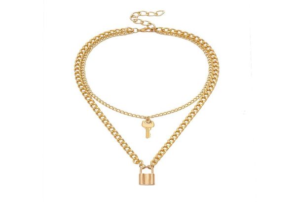 european and american creative fashion geometric accessories retro key and lock shaped pendant necklace for women jewelry gifts5148847, Silver
european and american creative fashion geometric accessories retro key and lock shaped pendant necklace for women jewelry gifts5148847, Silver