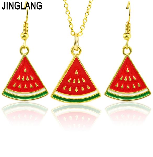 jinglang bright style watermelon pendant necklace earrings jewelry set alloy fruit women party wedding dress accessories3457806, Silver
jinglang bright style watermelon pendant necklace earrings jewelry set alloy fruit women party wedding dress accessories3457806, Silver