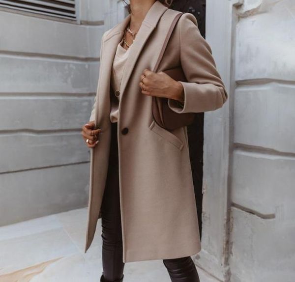 winter women elegant wool blend coat fashion turndown collar long coats vintage single breasted woolen overcoat outwear6503748, Black
winter women elegant wool blend coat fashion turndown collar long coats vintage single breasted woolen overcoat outwear6503748, Black