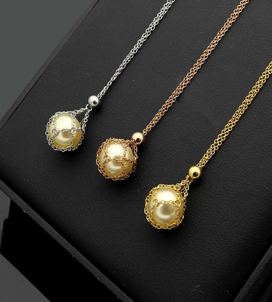 new titanium steel jewelry mesh bag white pearl couple pendant love necklace ladies pearl necklace long 46cm pendant diameter 12c2294875, Silver
new titanium steel jewelry mesh bag white pearl couple pendant love necklace ladies pearl necklace long 46cm pendant diameter 12c2294875, Silver