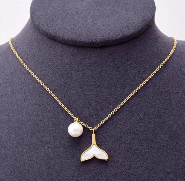 titanium steel plated 18k gold white shell fishtail necklace short pearl clavicle chain does not fade2910476, Silver
titanium steel plated 18k gold white shell fishtail necklace short pearl clavicle chain does not fade2910476, Silver