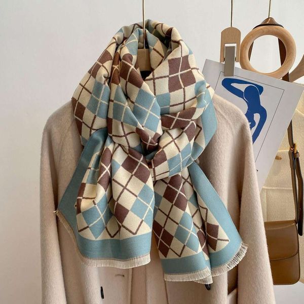 autumn and winter shawls imitation cashmere scarves womens plaid warm scarf fashionable versatile, Blue;gray
autumn and winter shawls imitation cashmere scarves womens plaid warm scarf fashionable versatile, Blue;gray