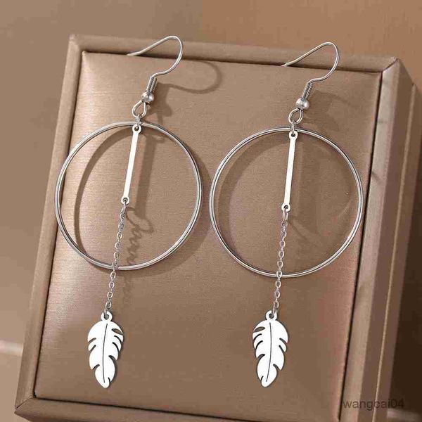 charm stainless steel earrings classic feather exaggerated geometric big circle stick tassel pendants earrings for women jewelry gifts r2309, Golden
charm stainless steel earrings classic feather exaggerated geometric big circle stick tassel pendants earrings for women jewelry gifts r2309, Golden