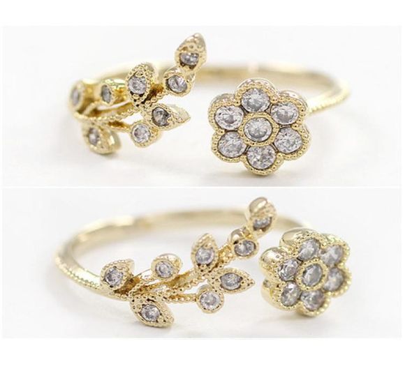 ring women korean version of fashion temperament diamond ed leaves ruyi flower open ring index finger ring female9743492, Golden;silver
ring women korean version of fashion temperament diamond ed leaves ruyi flower open ring index finger ring female9743492, Golden;silver