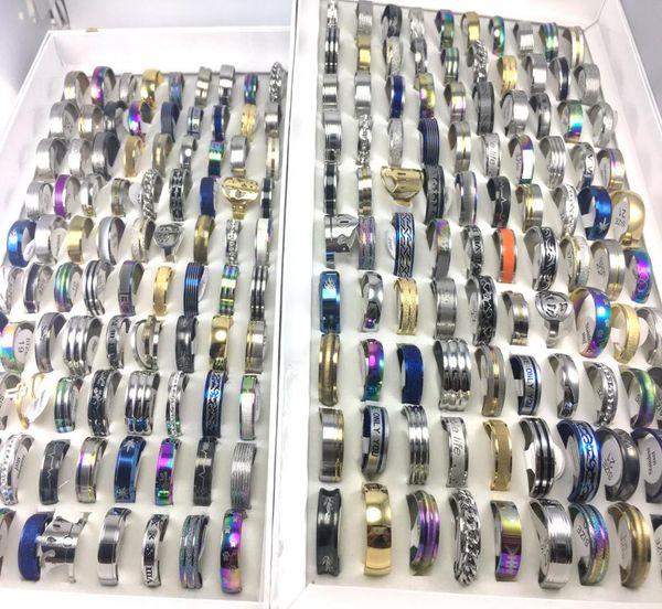 50pcs mix styles men039s women039s fashion stainless steel jewelry rings gifts whole6486079, Silver
50pcs mix styles men039s women039s fashion stainless steel jewelry rings gifts whole6486079, Silver