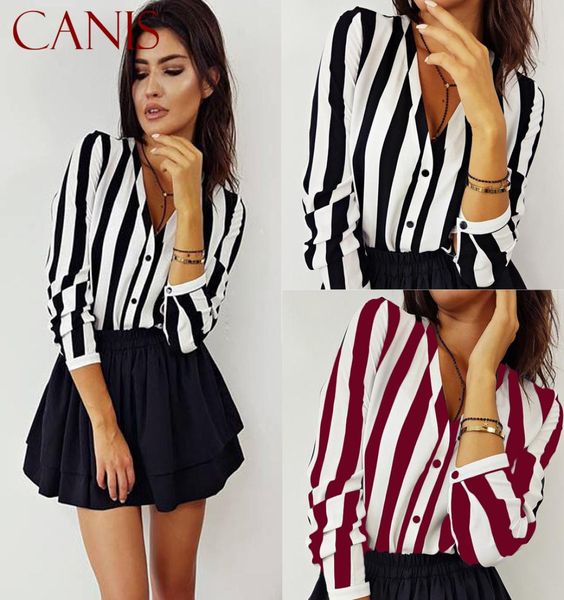 new spring autumn v neck women shirts blouse striped long sleeve irregular work office blouse shirt camisas mujer6859989, White
new spring autumn v neck women shirts blouse striped long sleeve irregular work office blouse shirt camisas mujer6859989, White