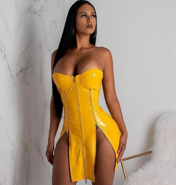 bright patent pu leather bodycon dress women wrapped chest side split mini party night club wear dresses2693745, Black;gray
bright patent pu leather bodycon dress women wrapped chest side split mini party night club wear dresses2693745, Black;gray