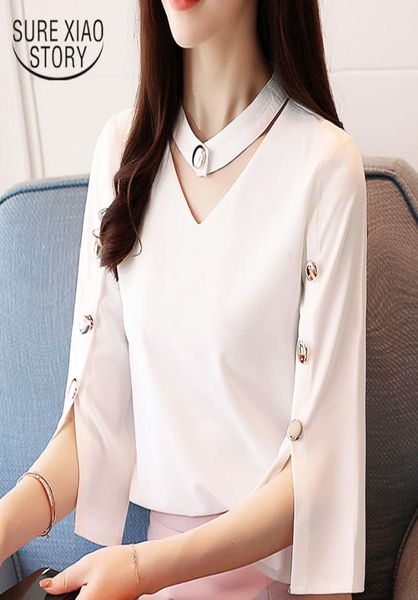 women039s blouse 2019 ladies chiffon blouse fries solid white shirt three quarters v section y190712013602821
women039s blouse 2019 ladies chiffon blouse fries solid white shirt three quarters v section y190712013602821