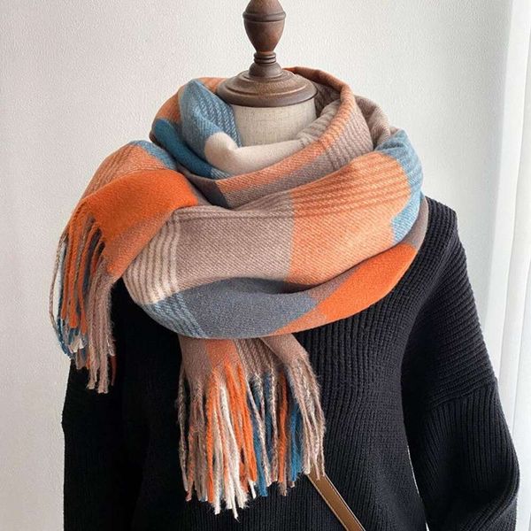 plaid cashmere scarf womens autumn and winter japanese couple thick shawl korean preppy style warm, Blue;gray
plaid cashmere scarf womens autumn and winter japanese couple thick shawl korean preppy style warm, Blue;gray