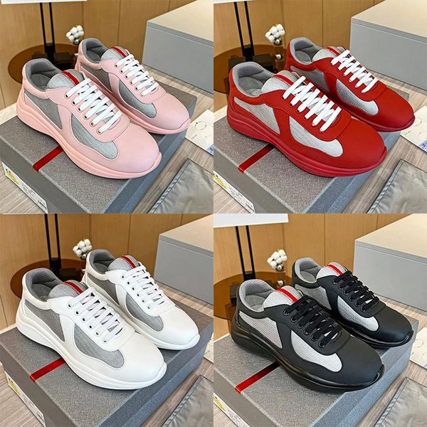 luxury brand americas cup soft rubber fabric sneaker designer mens casual shoes patent leather black pink red trainers low mesh america men
luxury brand americas cup soft rubber fabric sneaker designer mens casual shoes patent leather black pink red trainers low mesh america men