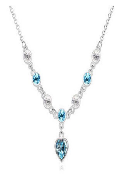 crystal rhinestone necklace made with rovski elements wedding bridal heart charm pendants charm necklace chain 109617065174, Silver
crystal rhinestone necklace made with rovski elements wedding bridal heart charm pendants charm necklace chain 109617065174, Silver