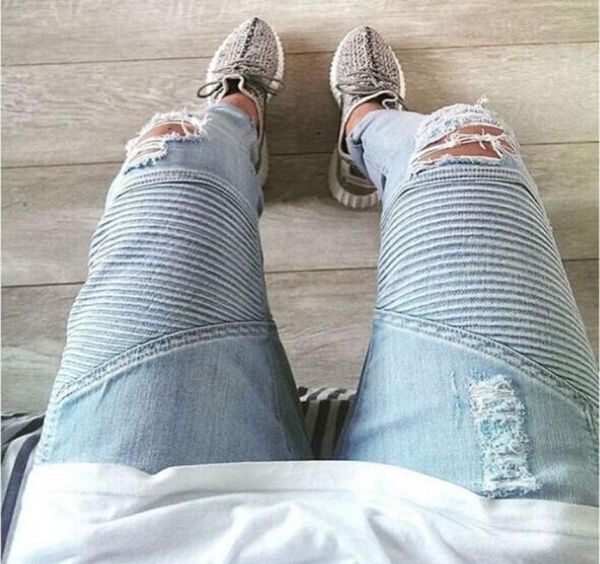 men designer pants slp blueblack destroyed slim denim straight biker skinny ripped jeans 28388360820, Blue
men designer pants slp blueblack destroyed slim denim straight biker skinny ripped jeans 28388360820, Blue