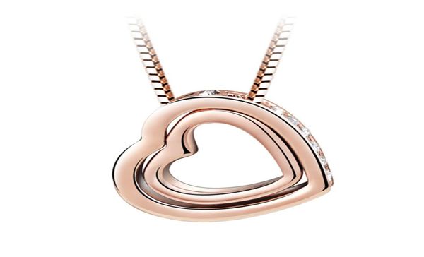 new rovski element crystal double heart pendant necklace fashion collares for women accessories wedding jewelry valentine's day gift656, Silver
new rovski element crystal double heart pendant necklace fashion collares for women accessories wedding jewelry valentine's day gift656, Silver