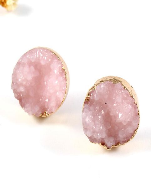 bijoux 1 pair natural druzy stone earing fashion simple stud earrings gold color pink red round drusy earstud for women jewelry7957529, Golden;silver
bijoux 1 pair natural druzy stone earing fashion simple stud earrings gold color pink red round drusy earstud for women jewelry7957529, Golden;silver