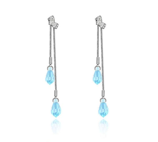 new fashion long tassel earrings made with crystals from rovski for women rhodium plated drop dangle earings wedding jewlery bijoux1518738, Silver
new fashion long tassel earrings made with crystals from rovski for women rhodium plated drop dangle earings wedding jewlery bijoux1518738, Silver