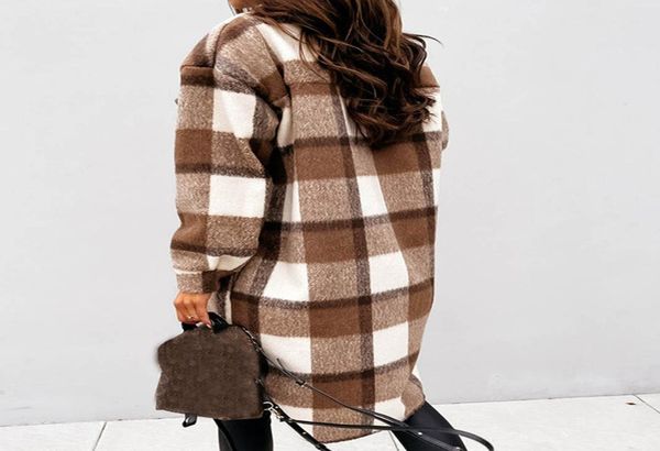 autumn womens coat long sleeve plaid jacket fashion ps size ladies clothes loose lapel pocket button cardigan outerwear4806743, Tan;black
autumn womens coat long sleeve plaid jacket fashion ps size ladies clothes loose lapel pocket button cardigan outerwear4806743, Tan;black