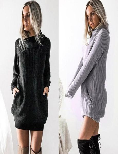 s5xl plus size winter dress women long sleeve knit turtleneck sweater dress casual ladies mini autumn women clothing 20192322246, Black;gray
s5xl plus size winter dress women long sleeve knit turtleneck sweater dress casual ladies mini autumn women clothing 20192322246, Black;gray