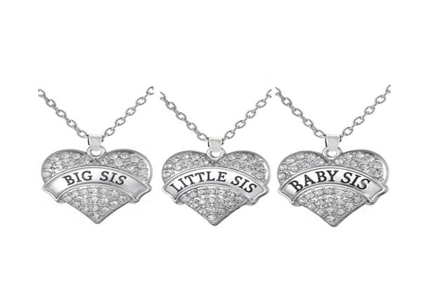 set of 3 big sis little sis baby sis crystal heart pendant necklace nature for three sisters handmade jewelry7302586, Silver
set of 3 big sis little sis baby sis crystal heart pendant necklace nature for three sisters handmade jewelry7302586, Silver