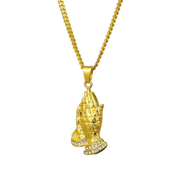 designer fashion men praying hand pendant necklaces hip hop jewelry rhinestone crystal design 60cm long chains punk necklace for m7119994, Silver
designer fashion men praying hand pendant necklaces hip hop jewelry rhinestone crystal design 60cm long chains punk necklace for m7119994, Silver
