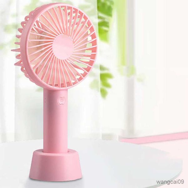 Image of Electric Fans Rechargeable Cooling Electric Fan 1200mAh Portable Mini Desktop Air Cooler Speed Adjustment for Home Office School R230901