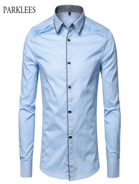 men039s casual shirts cotton shirt men brand metal snap button mens dress hit color slim fit down chemise homme camisa3915237, White;black
men039s casual shirts cotton shirt men brand metal snap button mens dress hit color slim fit down chemise homme camisa3915237, White;black