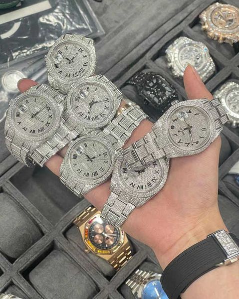 wristwatch mens luxury watch automatic vvs1 iced watch for men movement womens watch men's montre homme diamond watchs wristwatch montr, Silver
wristwatch mens luxury watch automatic vvs1 iced watch for men movement womens watch men's montre homme diamond watchs wristwatch montr, Silver